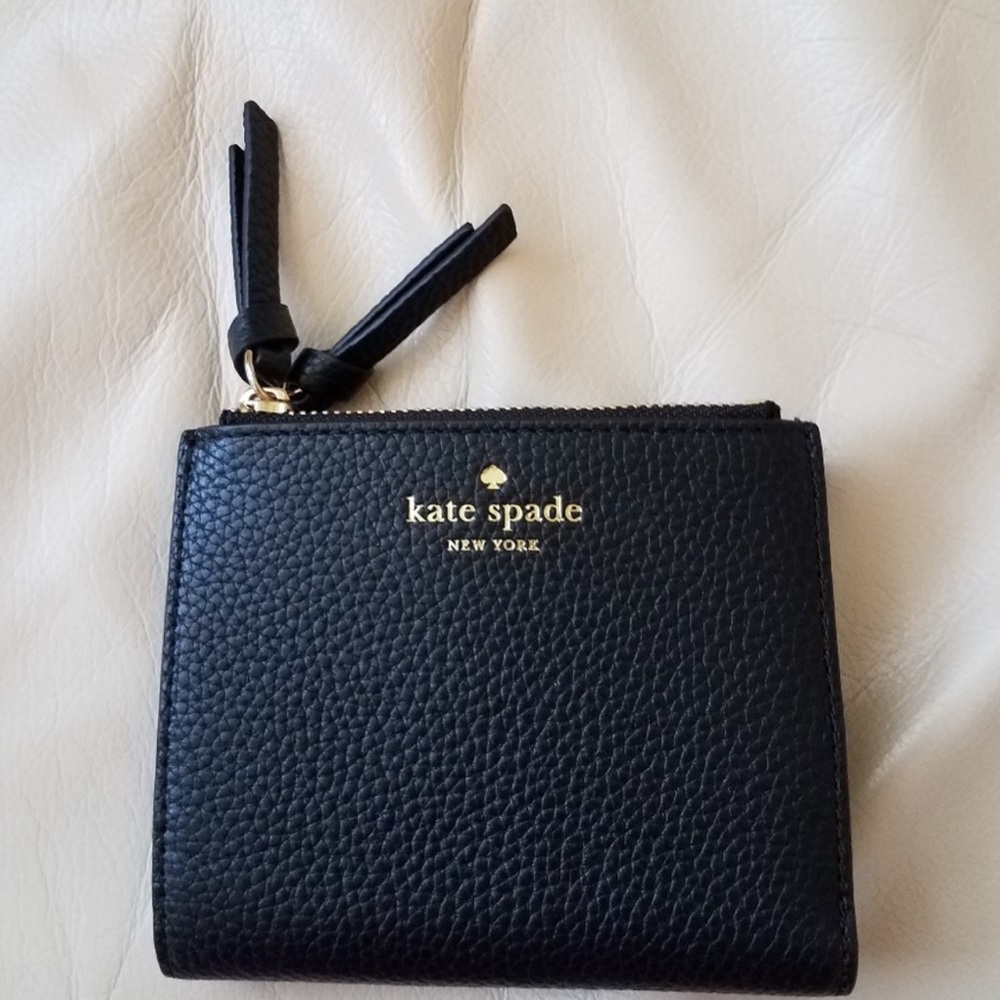 Kate Spade Black Pebbled Wallet